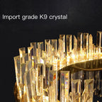 Crystal Ceiling Chandelier: Nordic Light Luxury Round Villa Pendant for Living & Dining Rooms