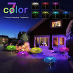 Solar Jellyfish Lawn Lights - Outdoor Fiber Optic Decor for Patio & Yard