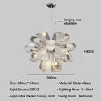 Luxury Glass Pendant Chandelier - Modern Minimalist Living Room Lighting Fixtures