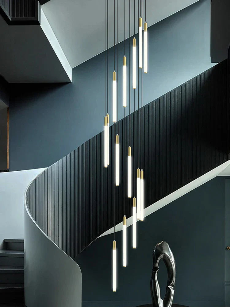 Modern LED Chandelier Pendant Light for Loft Staircase Lighting