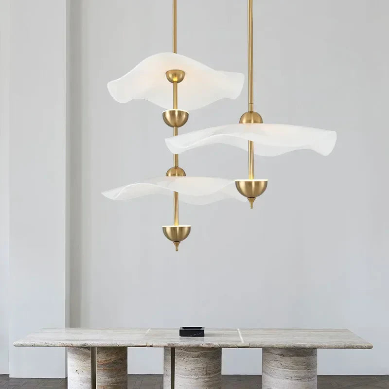 Lotus Leaf Pendant Lights for Ceiling Staircase Chandelier - Modern LED Hanging Lamps