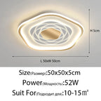 Modern Pentagonal LED Ceiling Chandelier Light for Living Room Bedroom Lighting