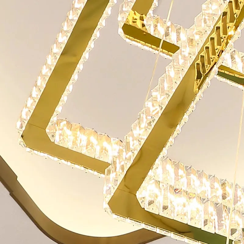 Crystal Chandelier Stair Pendant Lamp Living Room Pendant Lights Interior Lighting