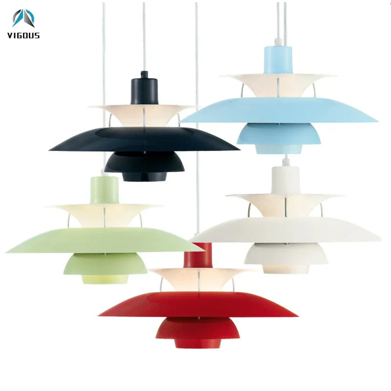 Nordic Colorful Umbrella LED Pendant Light for Dining Room