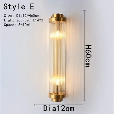 Gold Crystal Bracket Light: Stylish Lighting Fixtures for Home Wall Decor