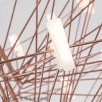 Luxe Iron Wire Round LED Chandelier for Living & Dining Room