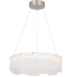 Stratos Chandelier, Integrated LED, Frosted/Satin Nickel , 30.6"W (700STR30FS-LED927 70E7HTW)
