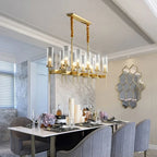 Gold Plated Nordic Living Room LED Chandelier | Luxury Hanging Pendant Lighting