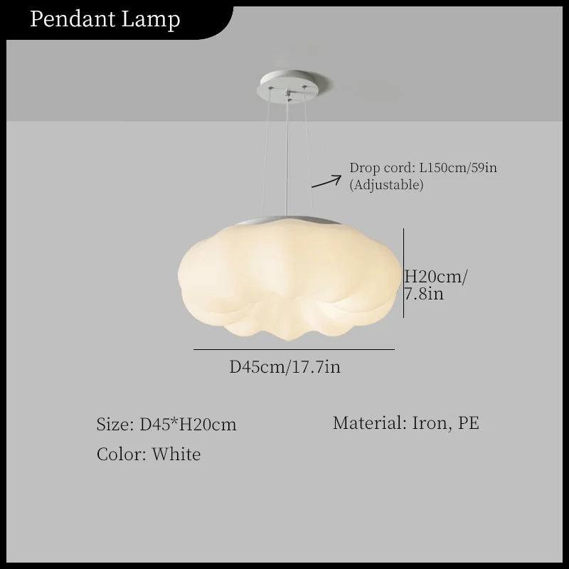 LED Cloud Pendant Light Modern Children's Room Chandelier