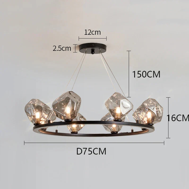 Modern LED Staircase Chandeliers for Living Room Lighting