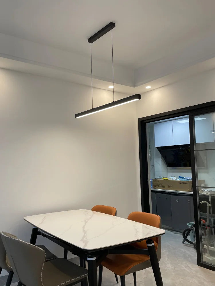 Modern Linear LED Chandelier Pendant Lights for Dining Table Kitchen Bar