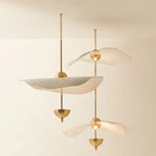 Modern LED Chandelier Lotus Leaf Gold Lustre Pendant Light for Living Room Hotel Shop