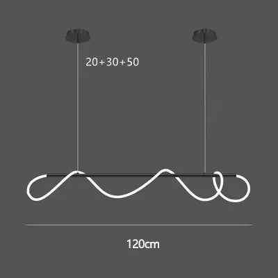 Modern Minimalist Dimmable LED Chandelier for Home Decor and Dining Room