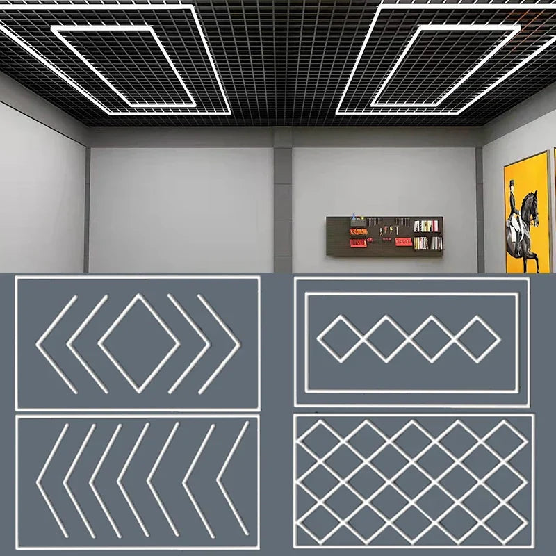 Hexagon LED Ceiling Light for Home Garage and Commercial Systems