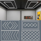 Hexagon LED Ceiling Light for Home Garage and Commercial Systems