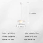 Nordic White Iron LED Chandelier with Hanging Pendant Lighting