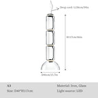 Modern Clear Glass LED Ceiling Chandelier for Living Room & Bar Décor