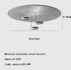 Mercury Collection LED Glass Pendant Lamp - Silver Luxury Designer Lighting