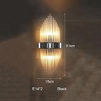 Crystal Strip LED Wall Lamp for Living Room, Bedroom, Study, Balcony Lighting