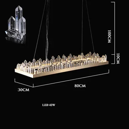 LED Crystal Pendant Chandelier for Living Room Dining Bedroom Hall Decor