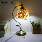 Stained Glass Tiffany Bedside Table Lamp for Home Bedroom Decor