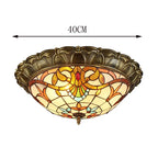 Bohemian Glass Ceiling Light: European Baroque Style for Home Decor & LED Lighting.