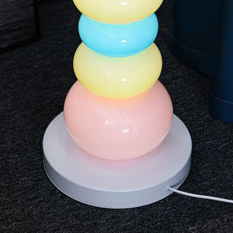Glowbule Bead Floor Light: Candy Glass Lamp for Bedroom, Living Room, Children's Room