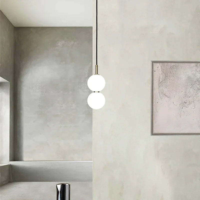 Glass Ball Pendant Light for Duplex Stairwells, Living Room, Bedroom, and Staircase Decor