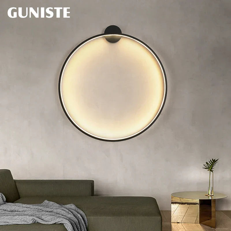 Round LED Wall Lamps for Bedroom & Living Room Decor