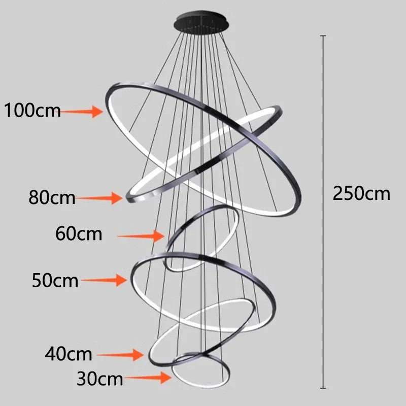 Nordic Home Stair Chandelier Living Room Bedroom Dining Room Pendant Lights Ceiling Light Indoor Lighting