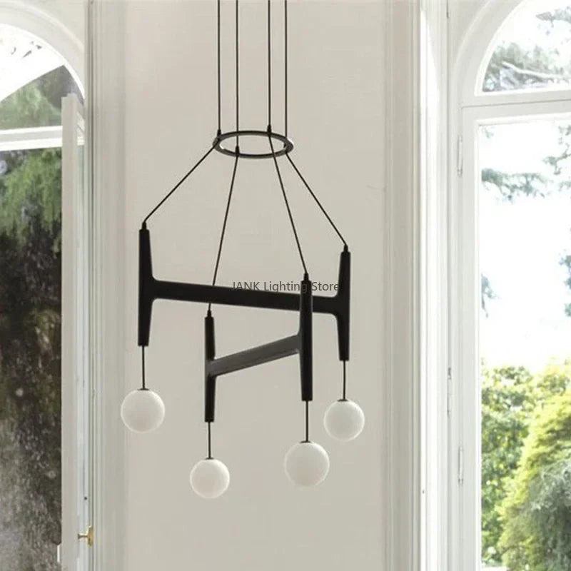 ASTRA Wood Pendant Light Multi Head LED Chandelier Interior Decor Lamp