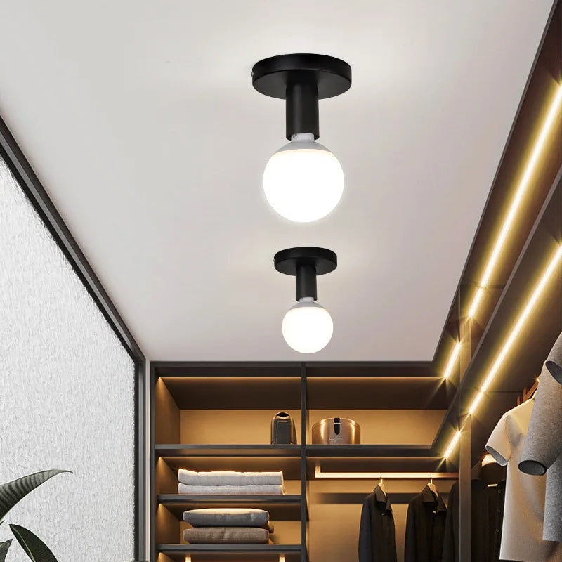 Industrial LED Ceiling Light: Modern Retro Loft Plafonniers for Living Room Kitchen Cage Home Decor