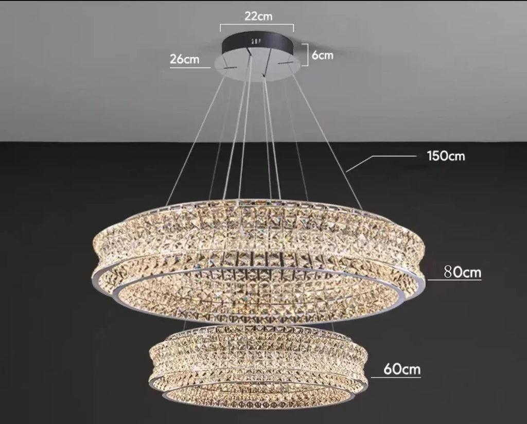K9 Crystal Luxury Chandelier for Restaurant Bar Hotel LED Lamps