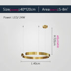 Modern LED Chandelier: Height Adjustable Pendant for Dining & Living Room.