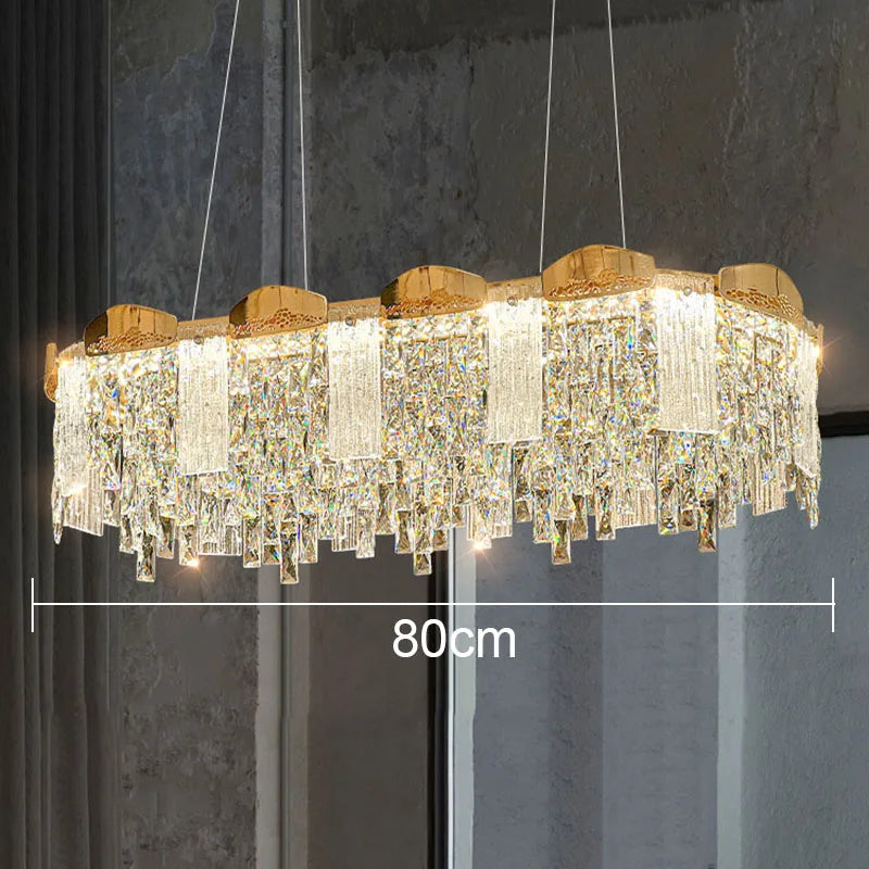 Crystal Ceiling Chandelier: Modern Luxury Lighting for Living Room, Dining Room, Bedroom