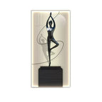 Abstract Figure Luminous Canvas Painting Wall Lamps by Afralia™