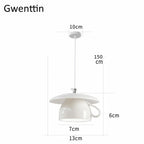 Ceramic LED Pendant Lights: Nordic Teapot Design for Modern Living and Kitchen.