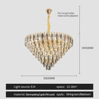 Crystal Chandelier: Elegant Small Duplex Living Room Loft Hotel Lobby Staircase Lighting