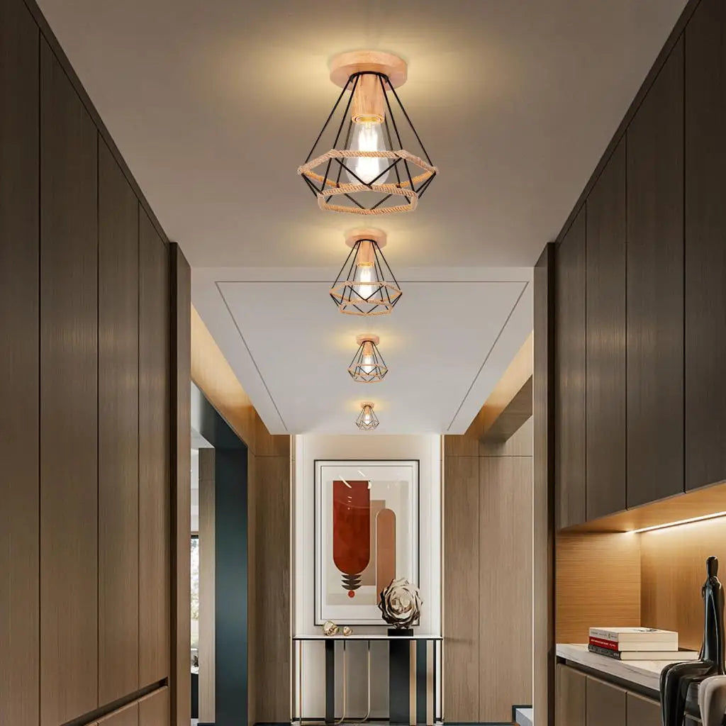 Industrial Vintage Ceiling Light for Living Room Kitchen Restaurant