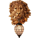 Nordic Lion Wall Light: Modern Resin Lamp for Home Decor and Interior Lighting