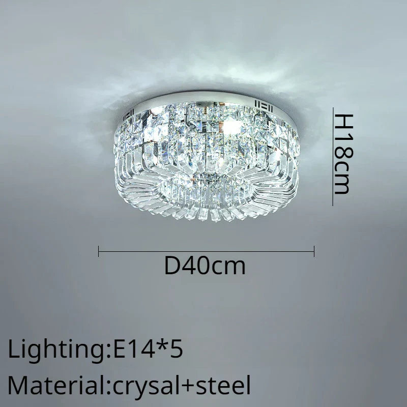 Crystal Ring LED Ceiling Lamp: Modern Luxury for Home Décor