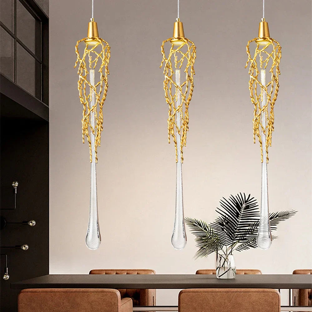 Branch Art Cage Crystal Chandelier for Modern Dining Room Lighting