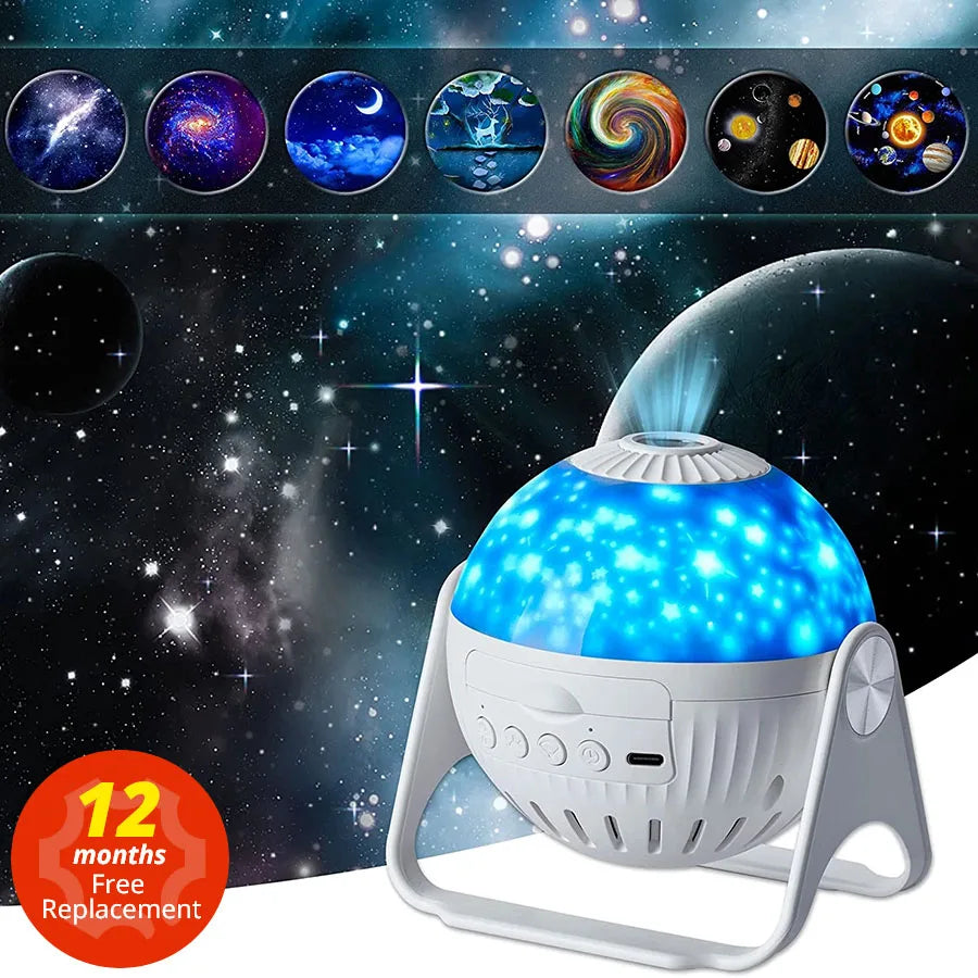 Starry Night Light Projector: 360° Adjustable Galaxy Lamp for Bedroom, Home, Kids - Ideal Gift