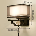 Elegant Fabric Wall Lamp for Living Room Bedroom, Modern LED Lighting Fixtures