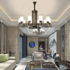 Retro Chinese Chandelier for Living Room Dining Bedroom Modern Villa Duplex
