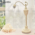 Princess Fabric Table Lamps for Living Room Bedroom - Bedside Desk Stand Light Fixtures