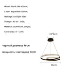 Nordic LED Pendant Lights Dimmable Hanging Lamp for Living Room and Bedroom