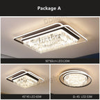 Crystal Industrial Pendant Lamps Set for Modern Living Room Bedroom Kitchen Decor