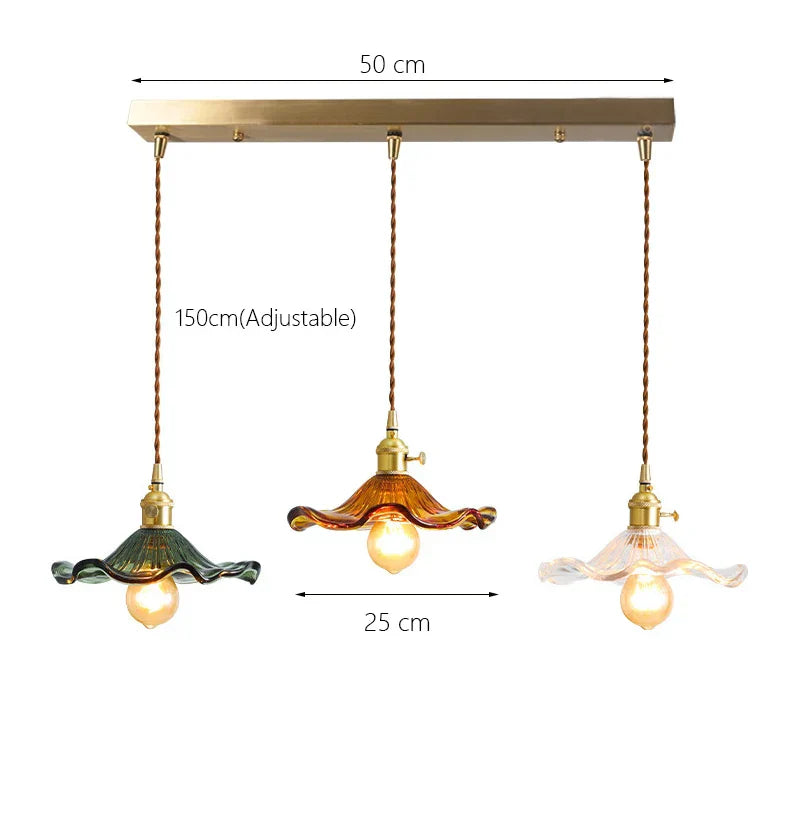 Lotus Leaf Pendant Lights: Modern Nordic Glass Pendant Lamp for Bedroom, Dining Room, Kitchen