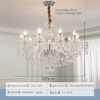 Crystal Chandelier LED Candle K9 Crystal Lamp for Living Dining Bedroom Shop